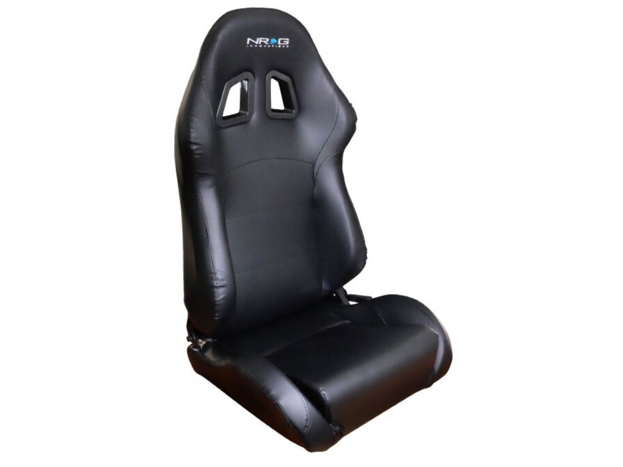 NRG Pvc Leather Sport Seats Black W/ Black Trim W/ Logo
