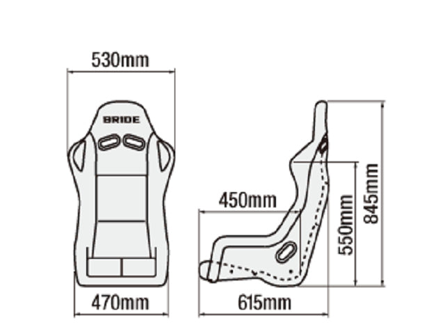 Bride FULL BUCKET- ZETA III type-S (BLACK) (FRP)