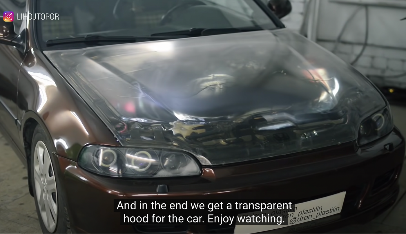 Car hood from epoxy