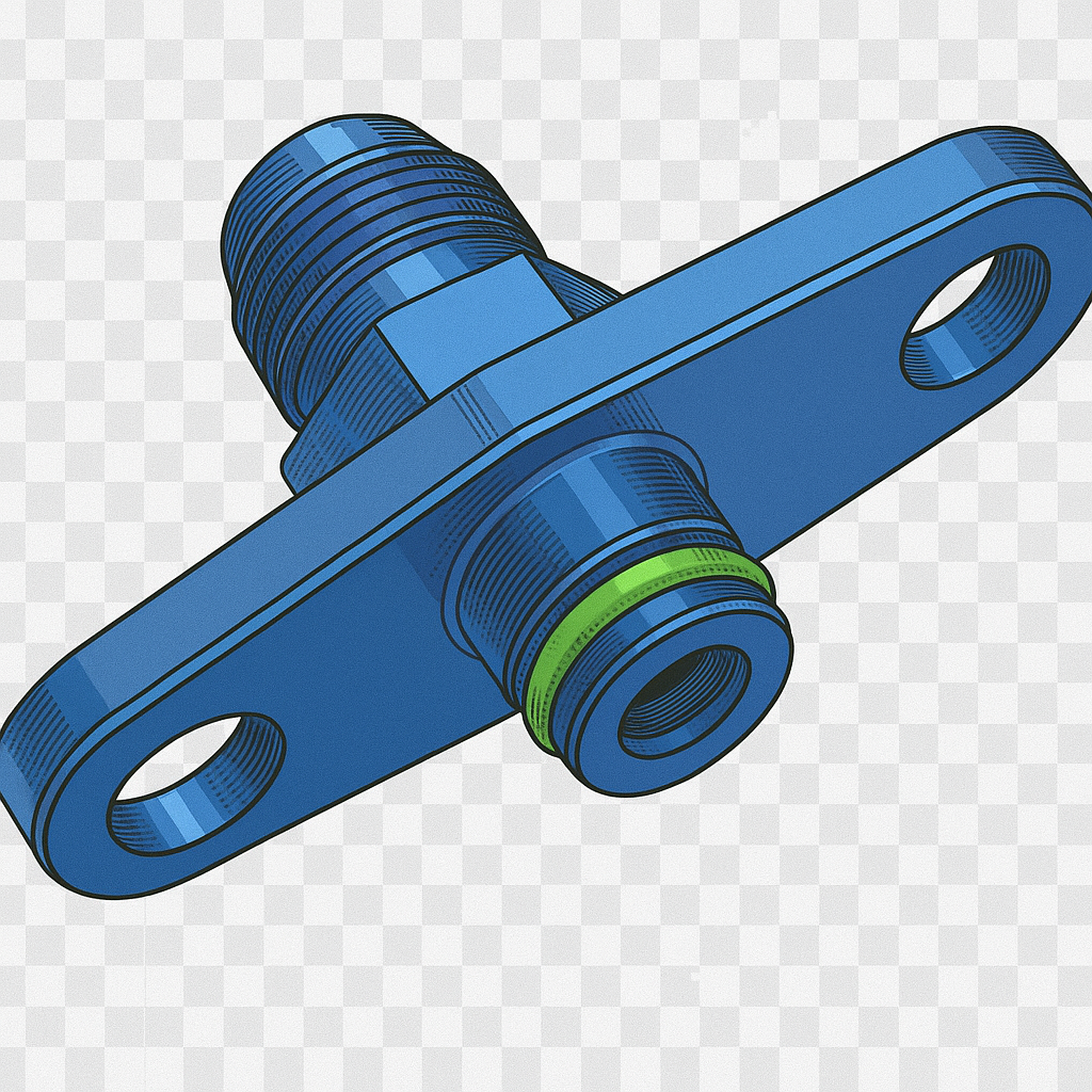 Vibrant -6An Push-On 45 Deg Hose End Fitting