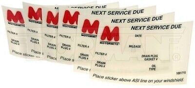 Service Reminder Information Label