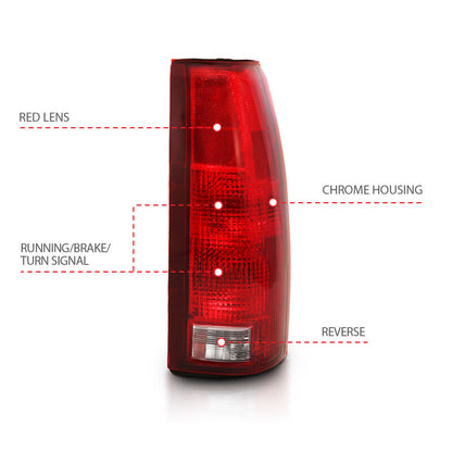 ANZO 1988-1999 Chevy C1500 Taillight Red/Clear Lens w/ Circuit Boardá(OE Replacement) 311300 311300 User 3