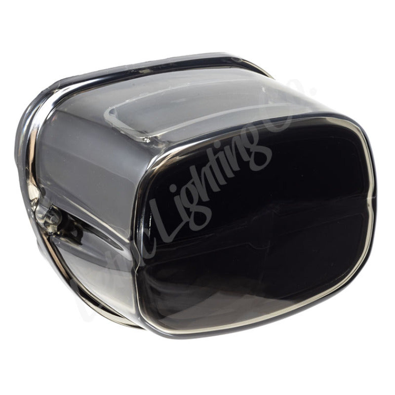 Letric Lighting 1999+ OEM Sq Back Model Squareback LED Taillight - Black (Chrome Housing/Clear Lens) LLC-SQTL-CB