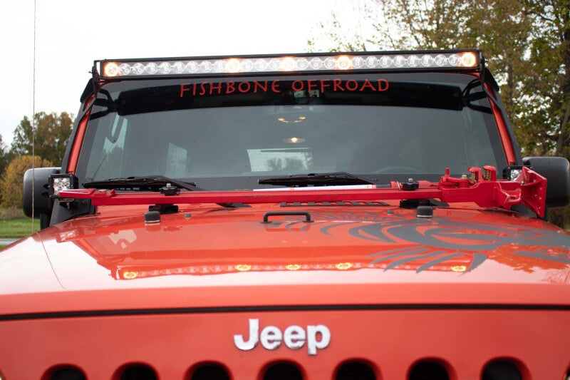 Fishbone Offroad Hood Mounted Hi-Lift Jack Mount JK/JL/JT FB31317 FB31317 Photo - lifestyle view