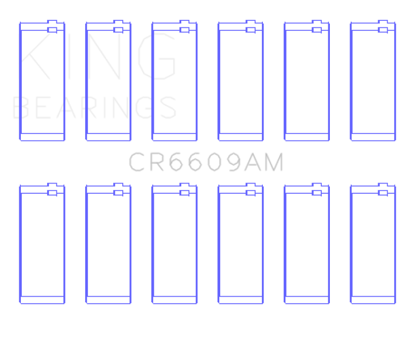 King Engine Bearings BMW M30/M32/B35 (Size +0.25mm) Connecting Rod Bearing Set CR6609AM0.25 CR6609AM0.25 Photo - Primary
