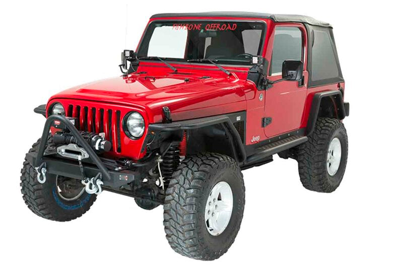 Fishbone Offroad 97-06 Jeep Wrangler TJ Rubicon Steel Front Bumper W/Stinger - Blk Txtrd Pwdercoat FB22047 FB22047 Photo - lifestyle view
