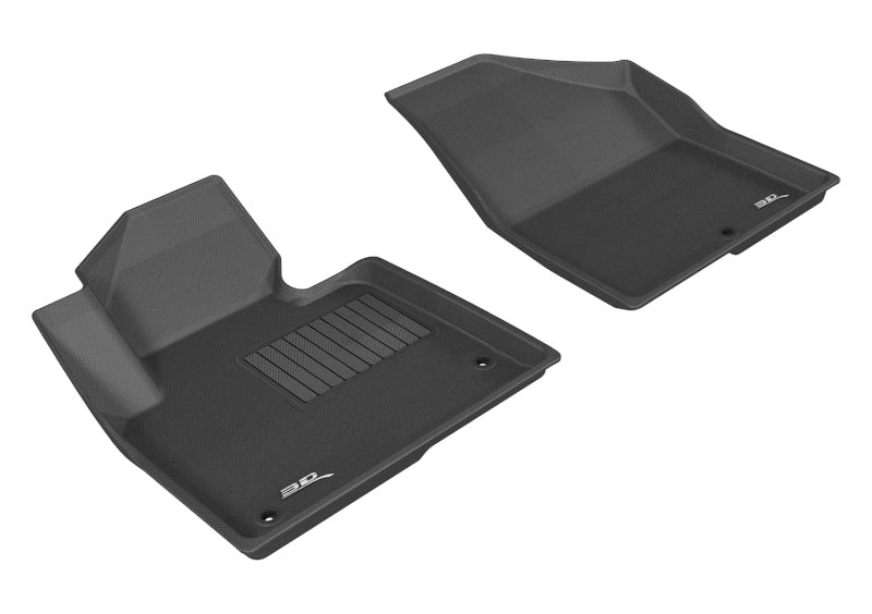 3D MAXpider 2013-2019 Hyundai Santa Fe Sport/Santa Fe/Santa Fe Xl Kagu 1st Row Floormat - Black L1HY01711509 L1HY01711509 Photo - Primary