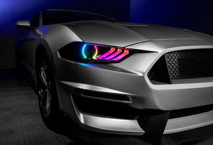 ORACLE Lighting Oracle 18-21 Ford Mustang Dynamic DRL Upgrade w/ Halo Kit & Sequential Turn Signal - ColorSHIFT 1446-332 1446-332 User 7