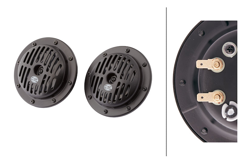 Hella Supertone Horn Kit 12V 310/380HZ HTone Black 004811042