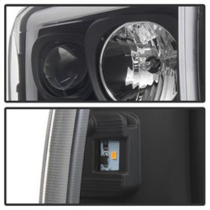 Spyder 99-04 Ford F250 Super Duty Projector Headlights - Light Bar - Black PRO-YD-FF25099V2-LB-BK 5084491 5084491 Photo - Unmounted