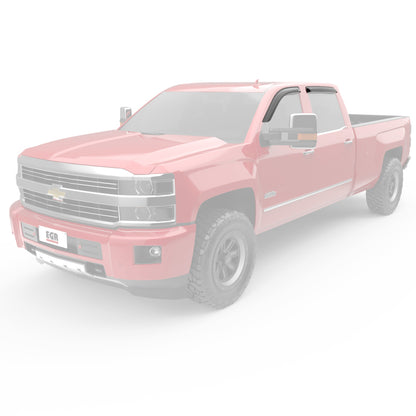EGR 14+ Chev Silverado Crew Cab Tape-On Window Visors - Set of 4 (641771) 641771 641771 Photo - Mounted