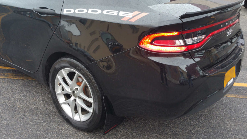 Rally Armor 2013+ Dodge Dart Mud Flaps White Logo 0UP4M MF39-UR-BLK/WH User 2
