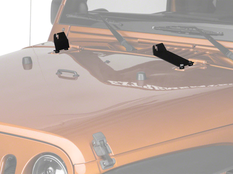 Raxiom 07-18 Jeep Wrangler JK 20-In Light Bar Hood Mounting Brackets J106742 J106742 Photo - Primary
