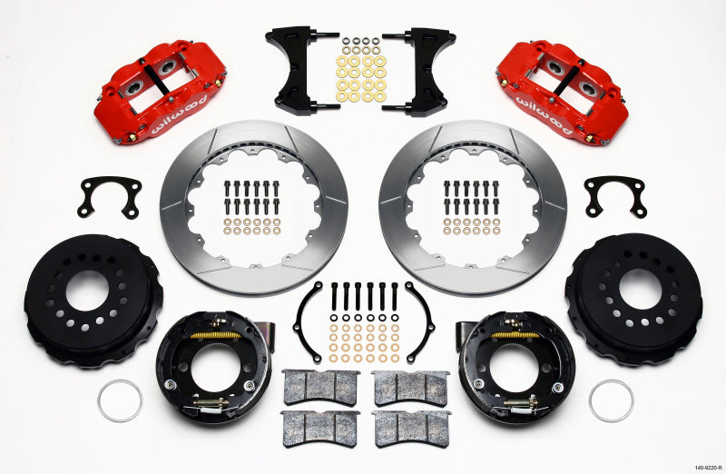 Wilwood Narrow Superlite 4R Rear P-Brk Kit 12.88in Red Small Ford 2.50in Offset 140-9220-R 140-9220-R Photo - Primary