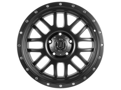 ICON Alpha 20x9 8x180 12mm Offset 5.5in BS 125.2mm Bore Satin Black Wheel 1220908955SB 1220908955SB Photo - Unmounted