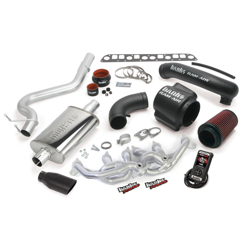 Banks Power 00-03 Jeep 4.0L Wrangler PowerPack System - SS Single Exhaust w/ Black 51333-B Photo - Primary