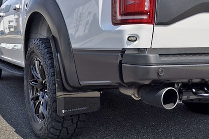 Rally Armor 17-19 Ford F-150 Raptor UR Black Mud Flap w/ White Logo MF53-UR-BLK/WH User 2