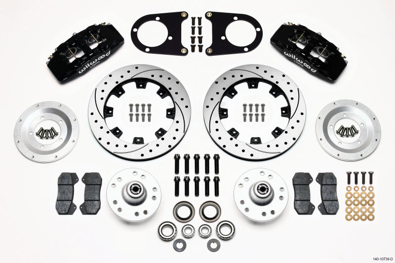 Wilwood Dynapro 6 Front Hub Kit 12.19in Drilled 37-48 Ford Psgr. Car Spindle 140-10739-D 140-10739-D Photo - Primary