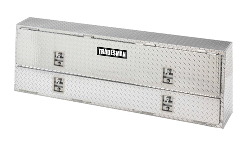 Tradesman Aluminum Professional Rail Top Mount L-Wing Box (72in.) - Brite 8272