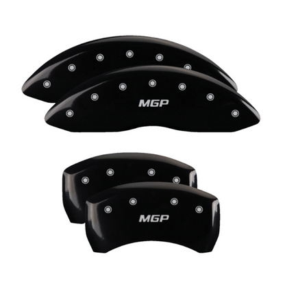 MGP 4 Caliper Covers Engraved Front/Rear 18-19 Buick Regal Sportback Black Finish Silver Characters 49014SMGPBK 49014SMGPBK User 1