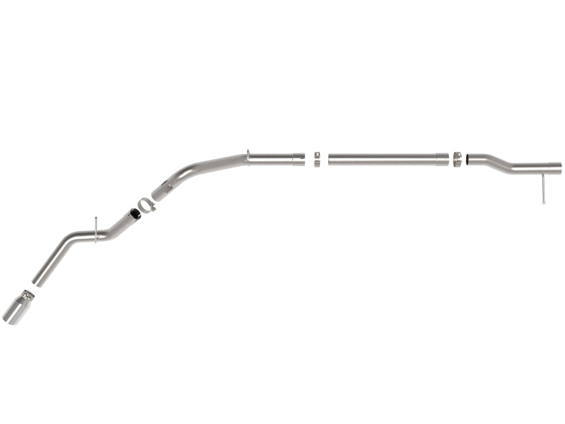 aFe 23-24 GM Trucks L6 Large Bore-HD 3 IN 409 Stainless Steel DPF-Back Exhaust System w/Polished Tip 49-44144-P 49-44144-P Photo - Unmounted