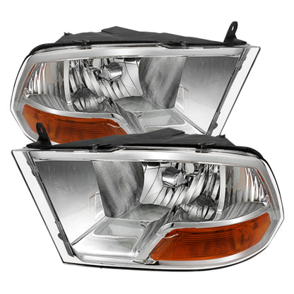 SPYDER Xtune Dodge Ram 1500 09-12 ( Non Quad Headlights ) Crystal Headlights Chrome HD-JH-DR09-AM-C 9022937 9022937 Photo - Primary