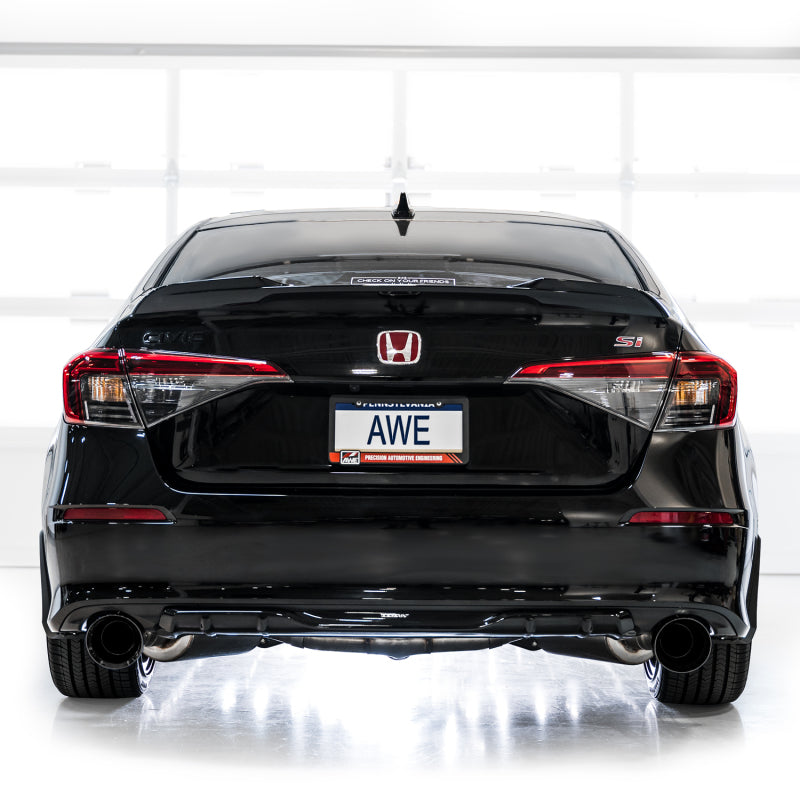 AWE Tuning 22+ Honda Civic Si/Acura Integra Track Edition Catback Exhaust - Dual Diamond Black Tips 3020-33331