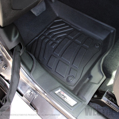 Westin 2018-2019 Jeep Wrangler JL Wade Sure Fit Floor Liners Front - Black 72-110102 72-110102 Photo - Mounted