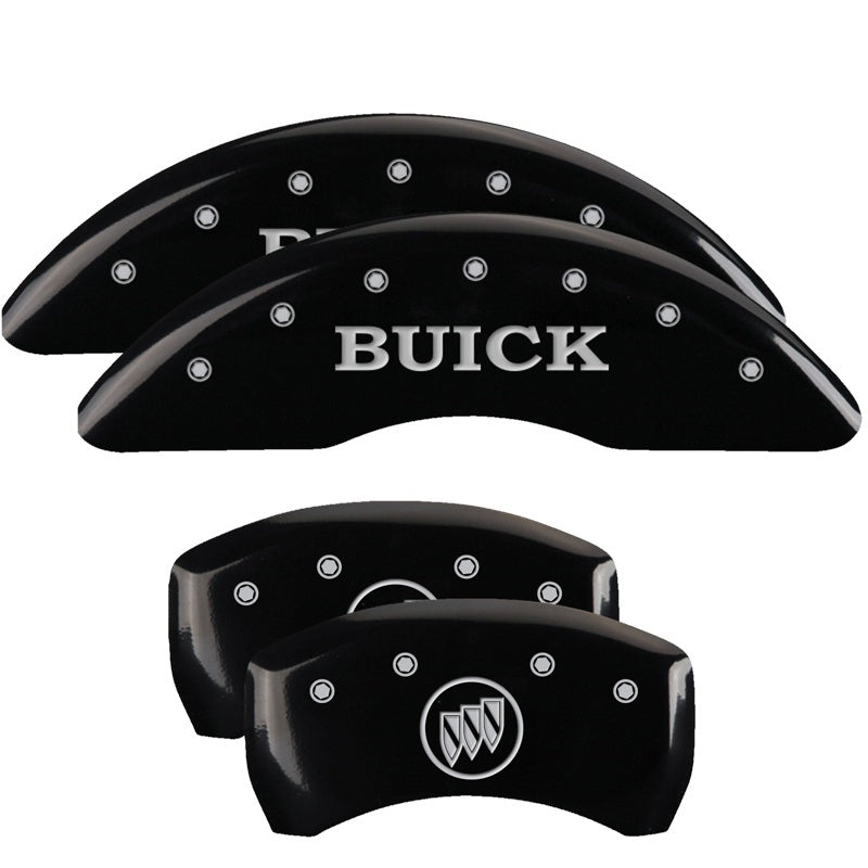 MGP 4 Caliper Covers Engraved Front Buick Rear Black Finish Silver Char 2018 Buick Enclave 49013SBSHBK 49013SBSHBK Photo - Primary