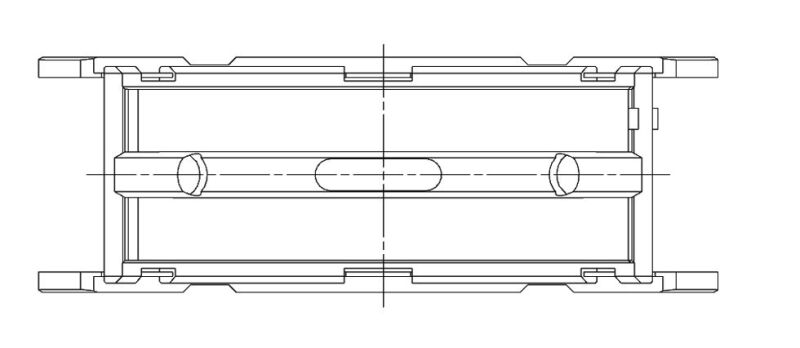 ACL BMW S85B50 5.0L V10 .50mm Oversized Main Bearings 6M1581H-.50 6M1581H-.50 Technical Drawing