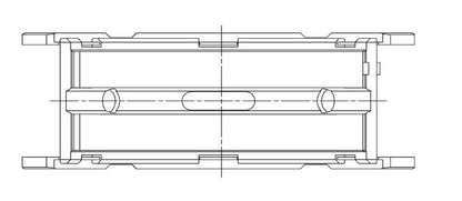 ACL BMW S85B50 5.0L V10 .50mm Oversized Main Bearings 6M1581H-.50 6M1581H-.50 Technical Drawing