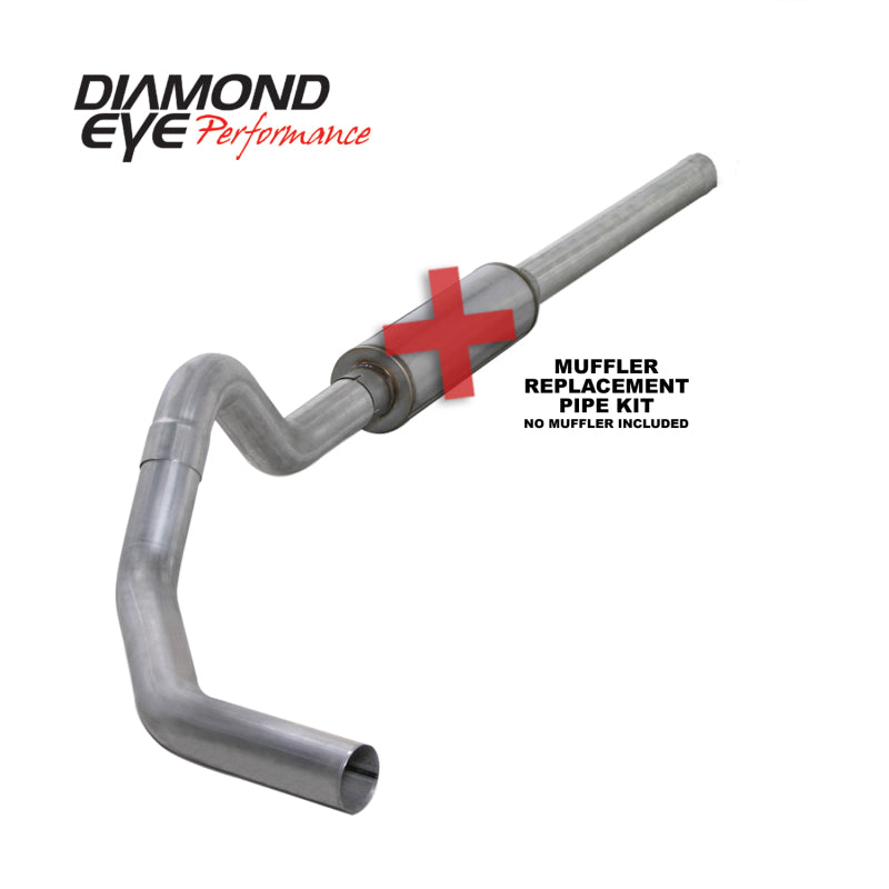 Diamond Eye Performance Diamond Eye KIT 4in CB MFLR RPLCMENT PIPE SGL AL: 2004.5-2007.5 DODGE CUMMINS 600 K4234A-RP K4234A-RP Photo - Primary