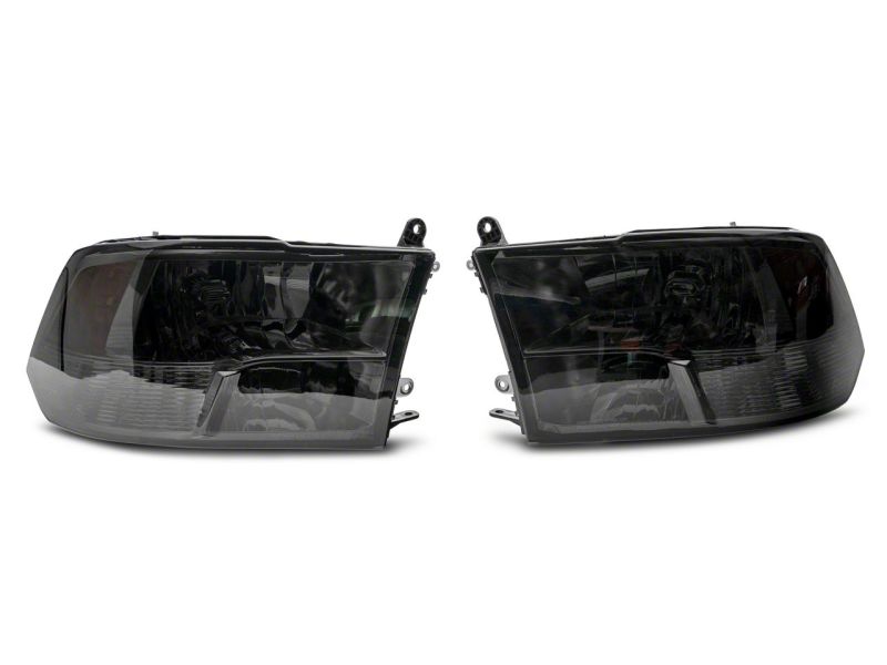 Raxiom 09-18 Dodge RAM 1500 Axial OEM Rep Headlights w/ Dual Bulb- Chrome Housing (Smoked Lens ) R118021 R118021 Photo - Close Up