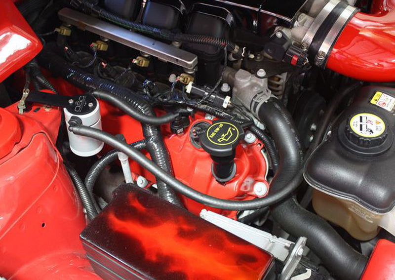 J&L 05-10 Ford Mustang GT/Bullitt/Saleen Passenger Side Oil Separator 3.0 - Clear Anodized 3013P-C 3013P-C Photo - Primary