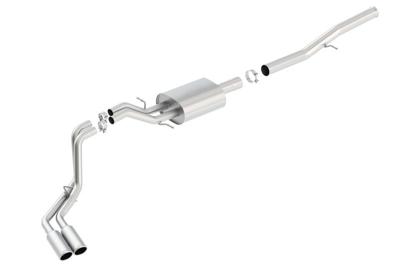 Borla 14 Silv/Sierra 1500 EC Std/CC Short 143.5in WB S-Type Dual Rolled Side Exit Cat-Back Exhaust 140576 140576 Photo - Primary