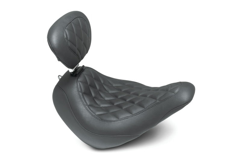 Mustang Motorcycle Mustang 18-21 Harley Low Rider, Sport Glide Wide Tripper Solo Seat w/DBR Diamond Stitch - Black 83043 83043 Photo - Primary