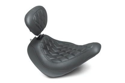 Mustang Motorcycle Mustang 18-21 Harley Low Rider, Sport Glide Wide Tripper Solo Seat w/DBR Diamond Stitch - Black 83043 83043 Photo - Primary