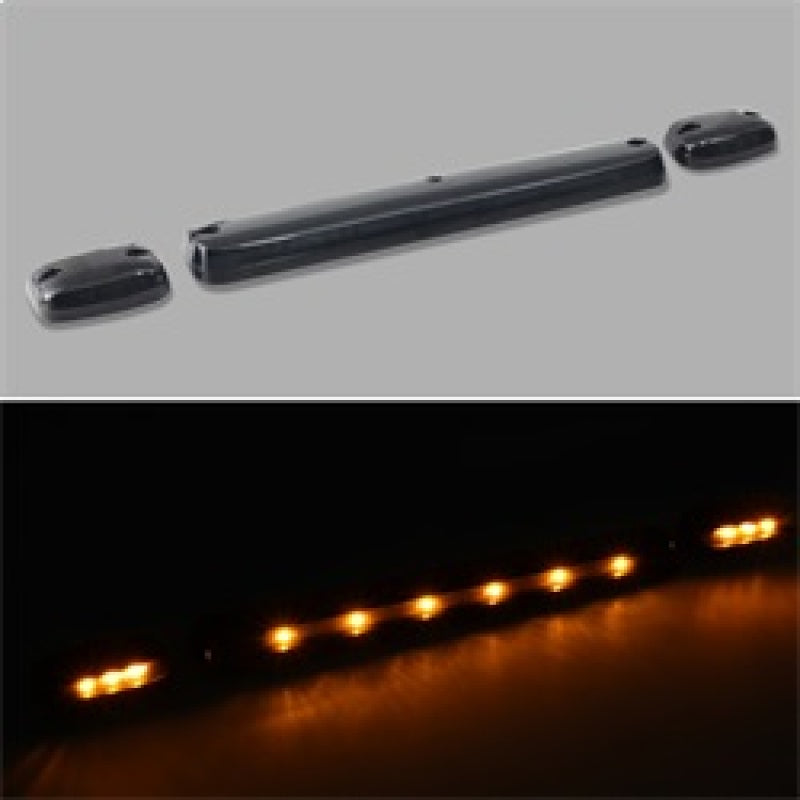 SPYDER Xtune Chevy Silverado 07-13 Amber LED Cab Roof Lights Smoke ACC-LED-CS07-CR-SM 9924613 9924613 Photo - Unmounted