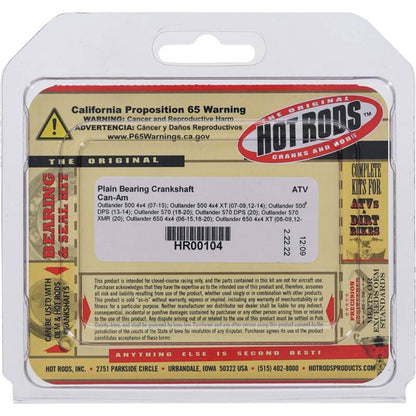 Hot Rods 06-08 Can-Am Outlander 800 4x4 800cc Plain Bearing Crankshaft HR00104 HR00104 Photo - Primary