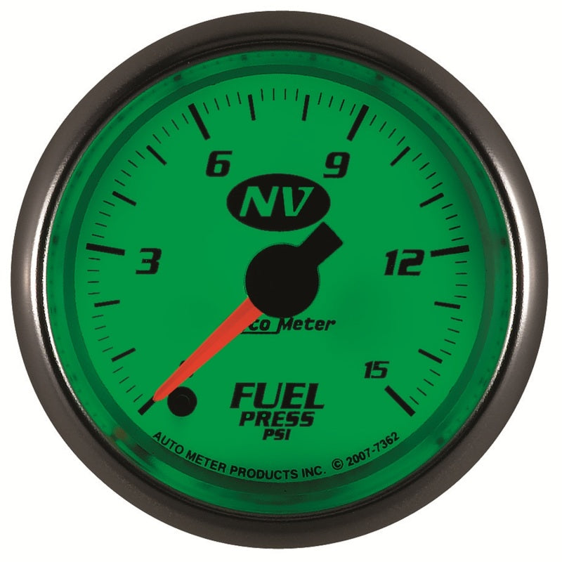 AutoMeter Gauge Fuel Pressure 2-1/16in. 15PSI Digital Stepper Motor NV 7362 7362 User 2