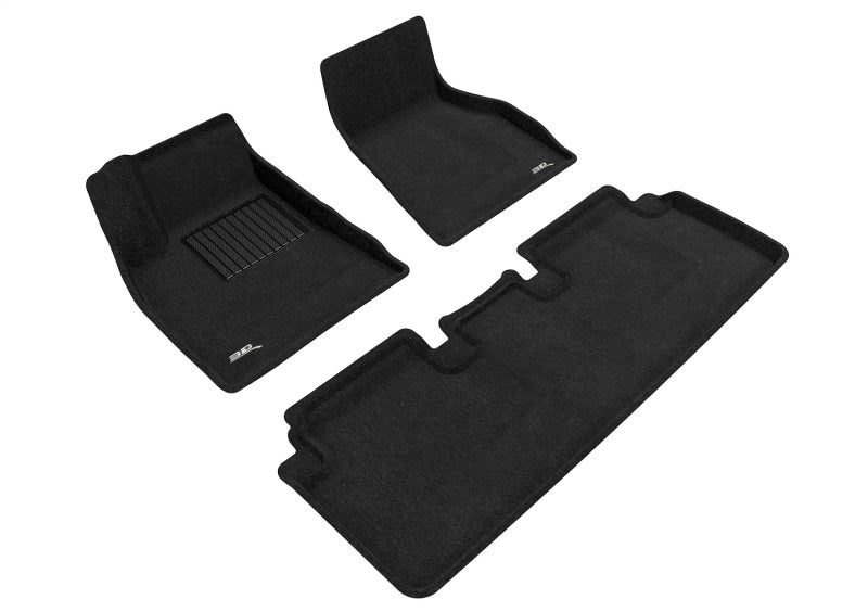 3D MAXpider 15-19 Tesla Model S Elegant 1st 2nd Row - Floor Mat Set (Black) L1TL01304709