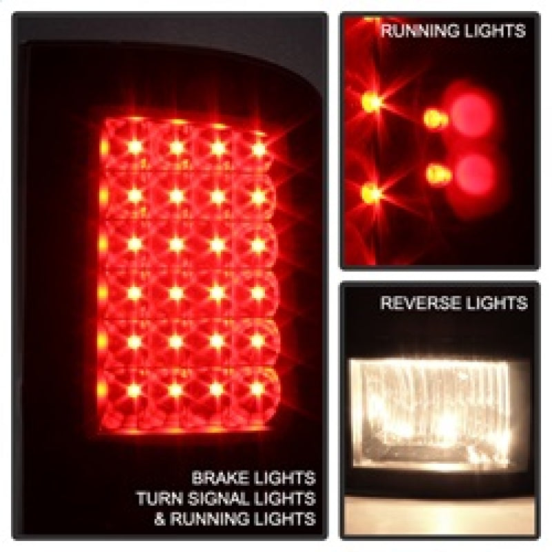 SPYDER Xtune Dodge Ram 1500 09-14 LED Tail Lights Incandescent Model Only Black Smoke ALT-JH-DR09-LED-BKSM 9025617 9025617 Photo - Unmounted