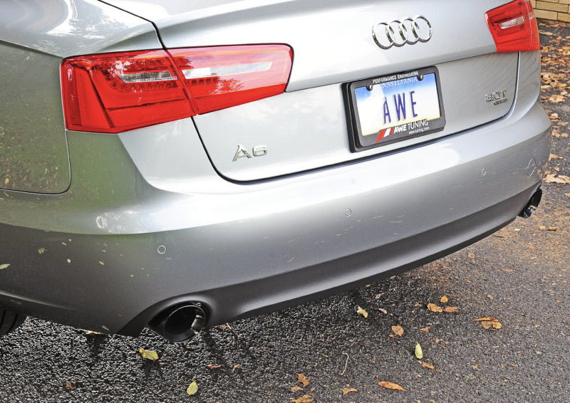 AWE Tuning Audi C7 A6 3.0T Touring Edition Exhaust - Dual Outlet Diamond Black Tips 3015-33052 3015-33052 Photo - out of package