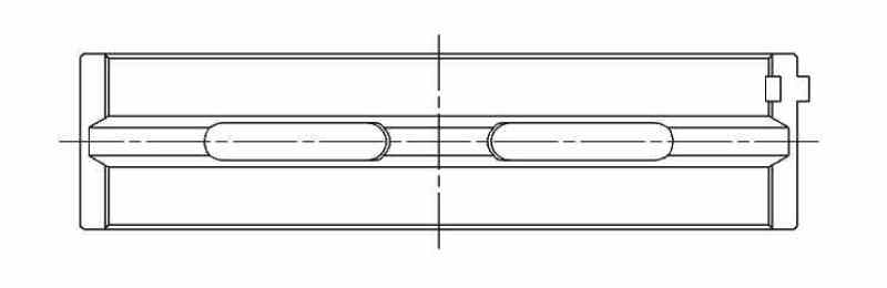 ACL VW 2.0L TSI/TFSI EA888 4cyl 0.25 Oversized High Performance Main Bearing Set 5M5563H-.25 5M5563H-.25 Technical Drawing