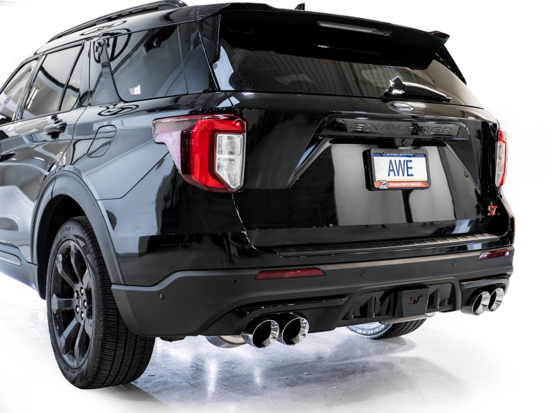 AWE Tuning 2020+ Ford Explorer ST Touring Edition Exhaust w/ Chrome Silver Tips 3015-42625 3015-42625 Photo - Mounted