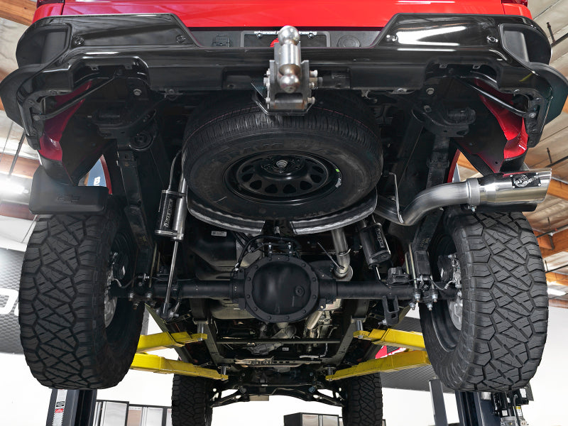afe Apollo GT Series 2019 GM Silverado/Sierra 1500 4.3L/5.3L 409 SS CB Exhaust System w/Polished Tip 49-44107-P 49-44107-P Photo - Mounted