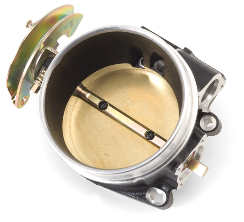 Edelbrock Throttle Body Victor Universal LS1 90mm w/ o Tps/Iac Black Mini Texture Powder Coating 386403 386403 Photo - Primary