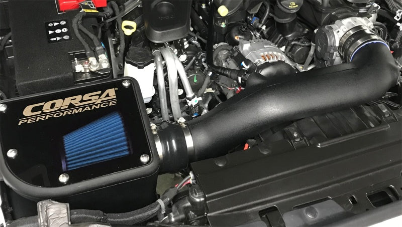 Corsa 18-19 Jeep Wrangler JL 3.6L V6 Closed Box Air Intake w/ MaxFlow 5 Oiled Filter 47736 47736 Photo - Mounted