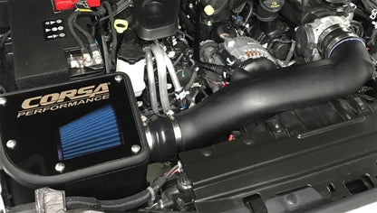 Corsa 18-19 Jeep Wrangler JL 3.6L V6 Closed Box Air Intake w/ MaxFlow 5 Oiled Filter 47736 47736 Photo - Mounted