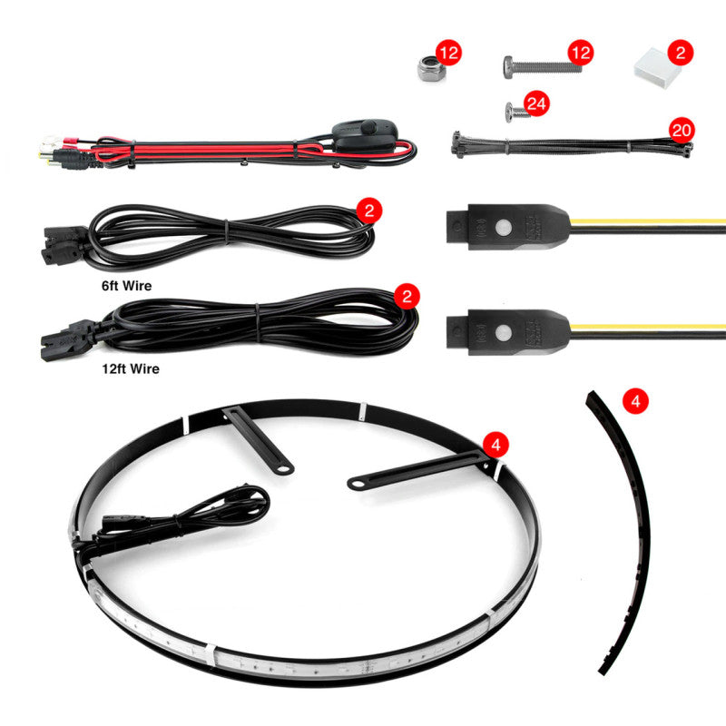 XKGLOW XK Glow Adjustable Wheel Ring Light Kit XKchrome App controlled w/ Turn Signal Function 4pc 15-18In XK-WHEEL-KIT-AD XK-WHEEL-KIT-AD User 1